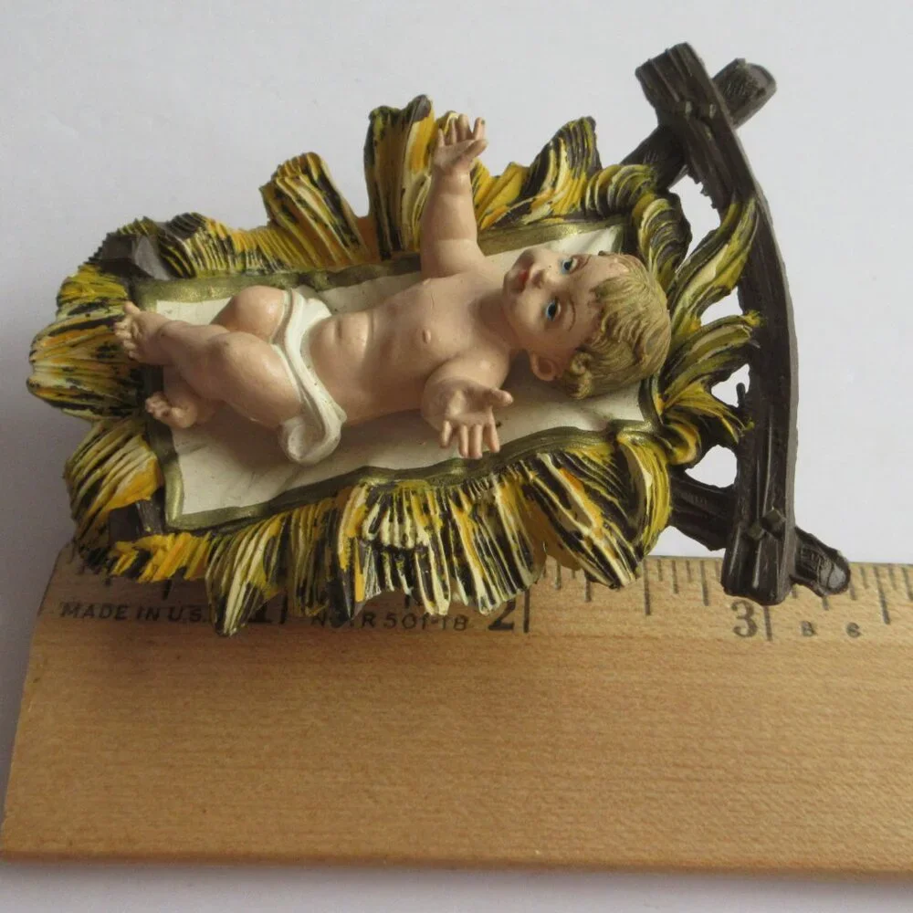 Nativity Christmas Figures Depose Italy Vintage Joseph Mary Baby Jesus Family - Picture 13 of 15